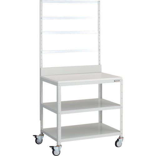 TRUSCO スーパーラックデスク型フリーバー式 ウレタン車輪付