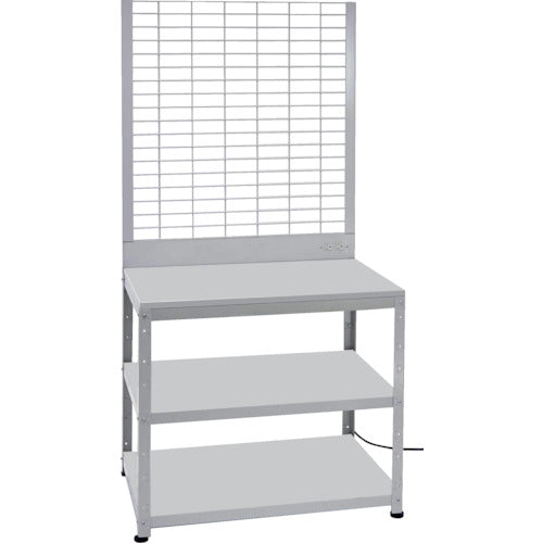 TRUSCO スーパーラックデスク型メッシュパネル式 コンセント付 アジャスター付