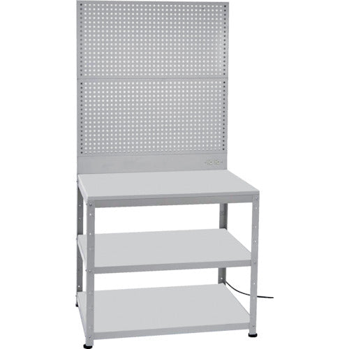 TRUSCO スーパーラックデスク型Pパネル付 コンセント付 アジャスター付き