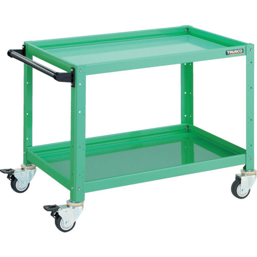 TRUSCO ツールワゴン バーディワゴン 750X500XH600 2段 ヤンググリーン