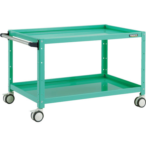 TRUSCO ツールワゴン バーディワゴン 900X600XH600 2段 ヤンググリーン