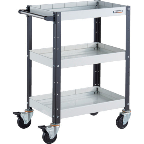 TRUSCO ツールワゴン バーディワゴン 600X400XH880 深3段 ホワイト/ブラック