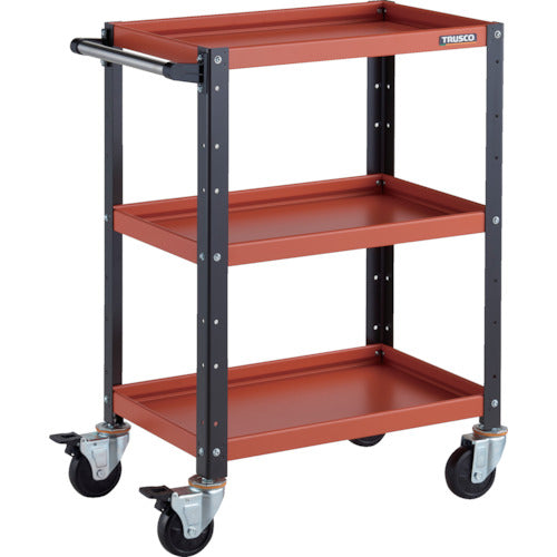TRUSCO ツールワゴン バーディワゴン 600X400XH880 3段 オレンジ/ブラック