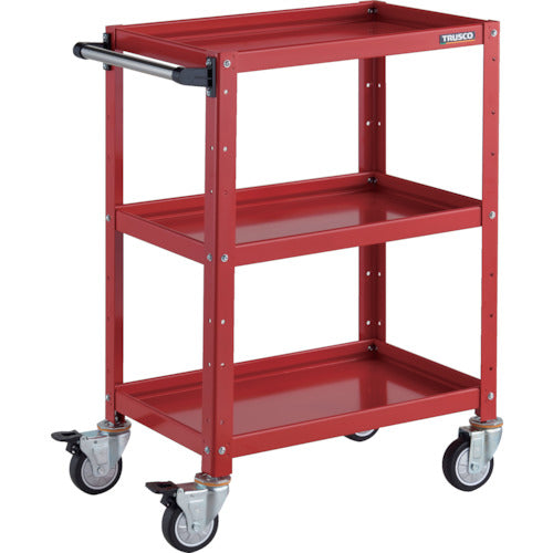 TRUSCO ツールワゴン バーディワゴン 600X400XH880 ウレタン車輪 レッド