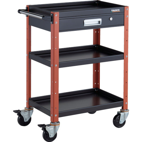 TRUSCO ツールワゴン バーディワゴン 600X400 引出付 ブラック/オレンジ
