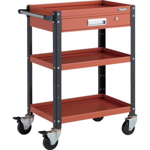 TRUSCO ツールワゴン バーディワゴン 600X400 引出付 オレンジ/ブラック