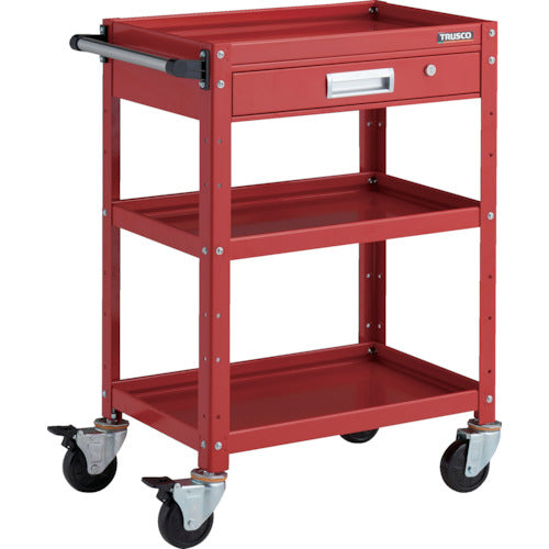 TRUSCO ツールワゴン バーディワゴン 600X400 引出付 レッド