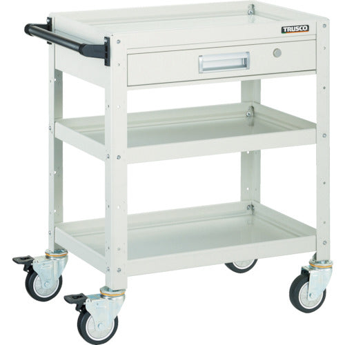 TRUSCO ツールワゴン バーディワゴン 600×400 引出付 ウレタン車輪 ホワイト