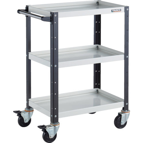 TRUSCO ツールワゴン バーディワゴン 600X400XH880 3段 ホワイト/ブラック