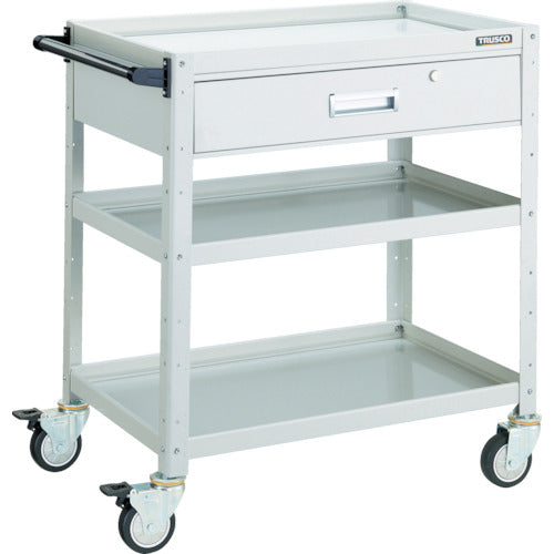 TRUSCO ツールワゴン バーディワゴン 600×400 深型1段引出付 ウレタン車輪 ホワイト