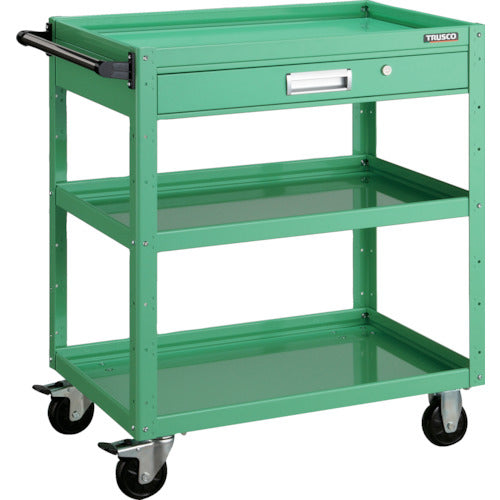TRUSCO ツールワゴン バーディワゴン 750X500 引出付 ヤンググリーン