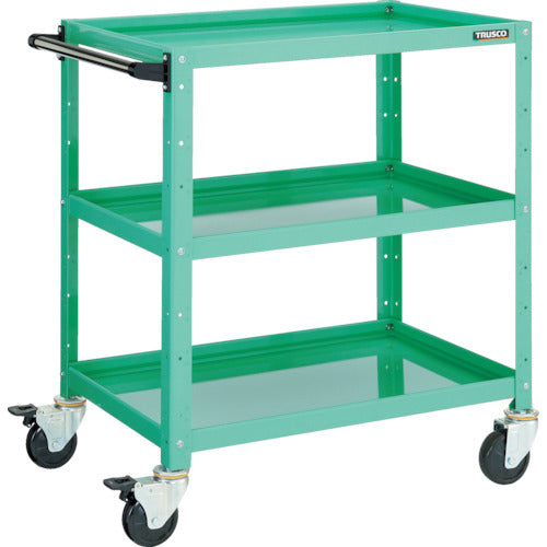 TRUSCO ツールワゴン バーディワゴン 750X500XH880 3段 ヤンググリーン