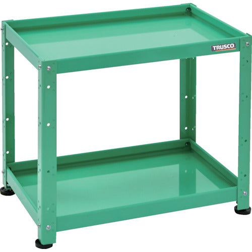 TRUSCO 小型ボルト式棚 バーディワゴンラック型 600X400 2段 ヤンググリーン