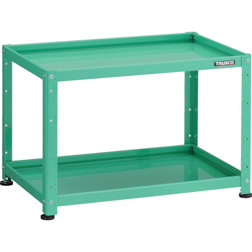 TRUSCO 小型ボルト式棚 バーディワゴンラック型 750X500 2段 ヤンググリーン