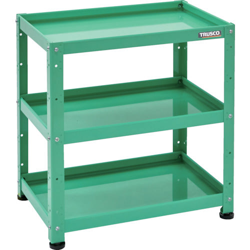 TRUSCO 小型ボルト式棚 バーディワゴンラック型 750X500 深3段 ヤンググリーン