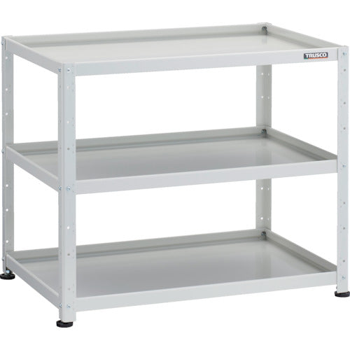 TRUSCO 小型ボルト式棚 バーディワゴンラック型 900X600 3段 ホワイト