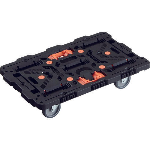 TRUSCO 連結式樹脂製平台車 ビートル 700X450 自在3輪 とめたろう付