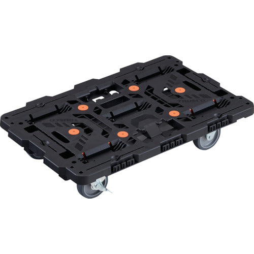TRUSCO 連結式樹脂製平台車 ビートル 700X450 自在3輪 内2輪ストッパー付