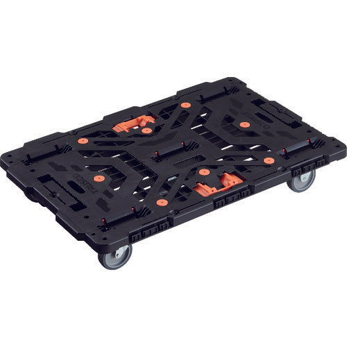 TRUSCO 連結式樹脂製平台車 ビートル 900X600 自在3輪 とめたろう付