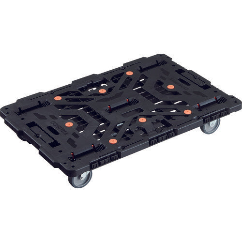 TRUSCO 連結式樹脂製平台車 ビートル 900X600 自在3輪