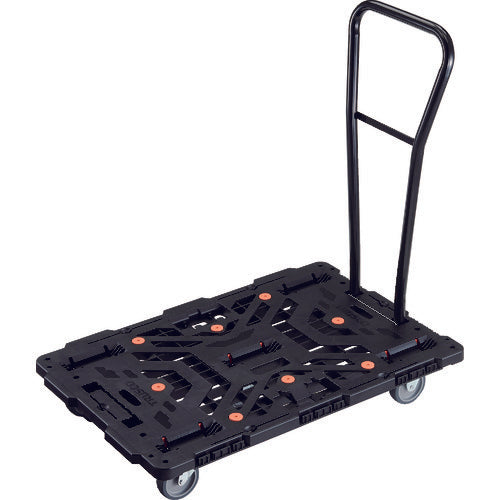 TRUSCO 連結式樹脂製平台車 ビートル 900X600 自在3輪 脱着式ハンドル付