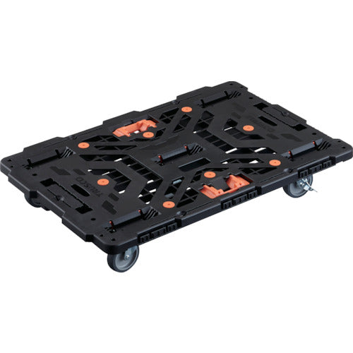 TRUSCO 連結式樹脂製平台車 ビートル 900X600 自在5輪 内2輪ストッパー付 とめたろう付