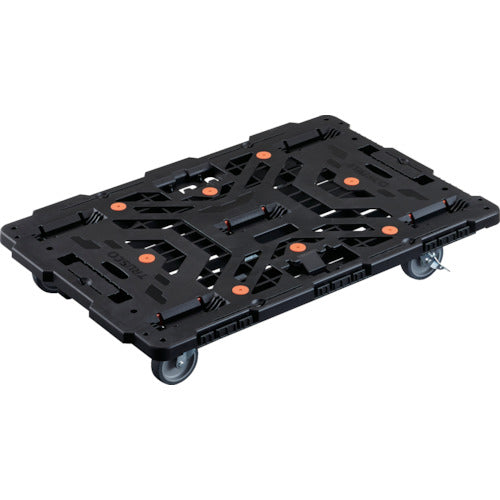 TRUSCO 連結式樹脂製平台車 ビートル 900X600 自在5輪 内2輪ストッパー付