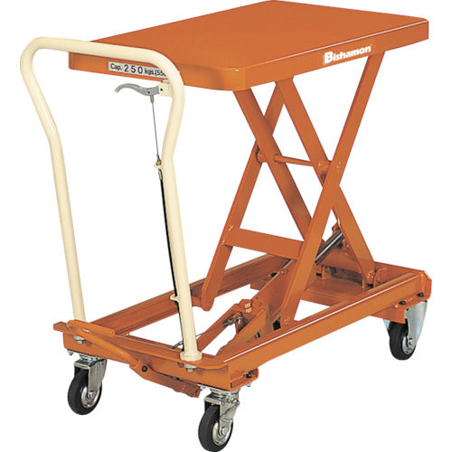 Bishamon ハンドリフター リフターBX(手動式)(足踏みペダル式) 均等荷重250kg テーブル寸法813×500mm