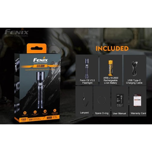 FENIX 充電式LEDライト C6V30