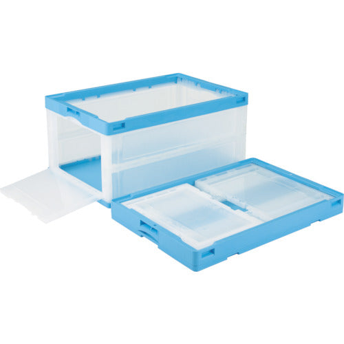 RISU 折りたたみコンテナCB-76NRT 591759 扉付 青