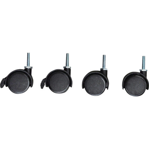 IRIS 108440 カラーメタルラックキャスター CMM-4MC ブラック