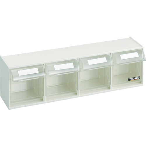TRUSCO クリアポケットボックス 引出4個