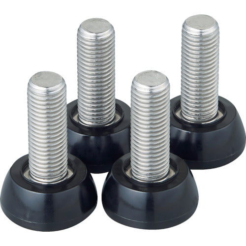 TRUSCO ステンレス製ワゴン用アジャスターセット クリーンフェニックスワゴン用 M16 導電 4本入