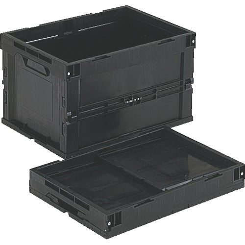 TRUSCO オリコン 導電性折り畳みコンテナ 50L 黒