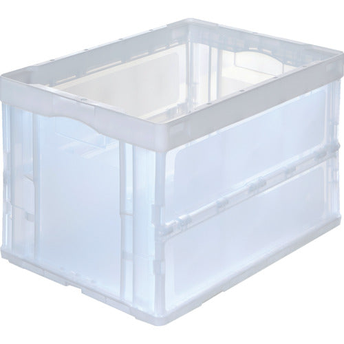 TRUSCO オリコン 折りたたみコンテナ50L 透明