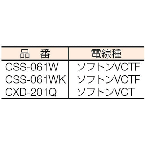 ハタヤ コードマックS 単相100V 6m アース付