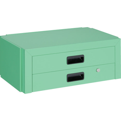 TRUSCO ツールワゴン ドルフィン用引出 2段 600X400 ヤンググリーン