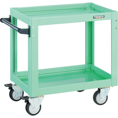TRUSCO ツールワゴン ドルフィン 600×400 4輪自在 ウレタン車輪 ヤンググリーン