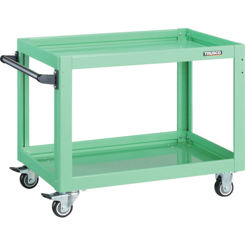 TRUSCO ツールワゴン ドルフィン 750×500 ウレタン車輪 ヤンググリーン