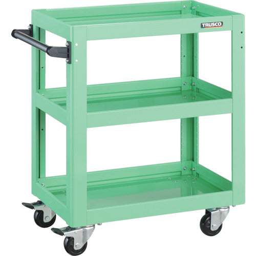 TRUSCO ツールワゴン ドルフィン 600X400 4輪自在 ヤンググリーン