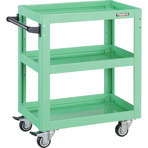 TRUSCO ツールワゴン ドルフィン 600×400 4輪自在 ウレタン車輪 ヤンググリーン