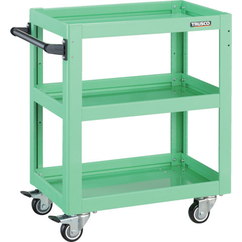 TRUSCO ツールワゴン ドルフィン 600×400 ウレタン車輪 ヤンググリーン