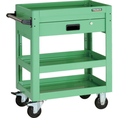 TRUSCO ツールワゴン ドルフィン 600X400 1段引出 ヤンググリーン