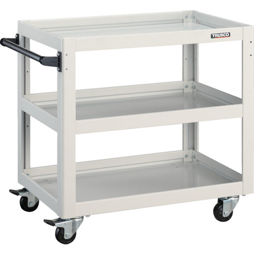 TRUSCO ツールワゴン ドルフィン 750X500 4輪自在 ホワイト