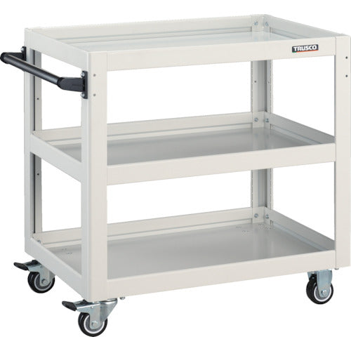 TRUSCO ツールワゴン ドルフィン 750×500 ウレタン車輪 ホワイト