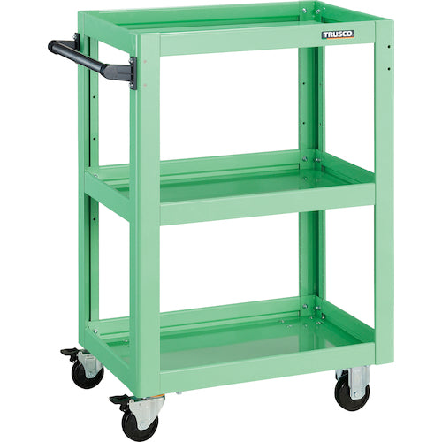 TRUSCO ツールワゴン ドルフィン 600X400 4輪自在 ヤンググリーン