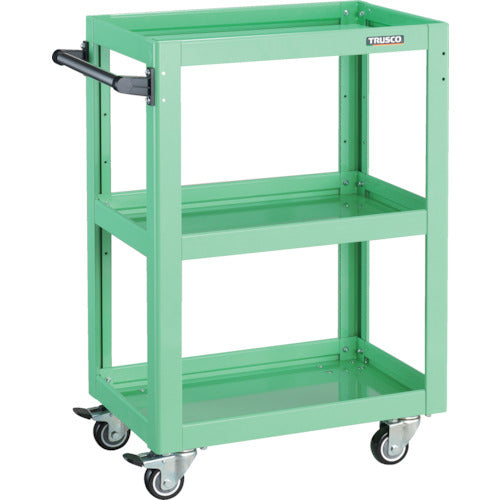 TRUSCO ツールワゴン ドルフィン 600×400 4輪自在 ウレタン車輪 ヤンググリーン