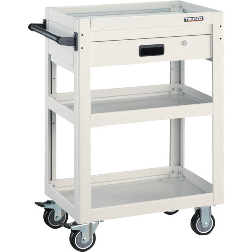 TRUSCO ツールワゴン ドルフィン 600×400 1段引出 ウレタンキャスター ホワイト