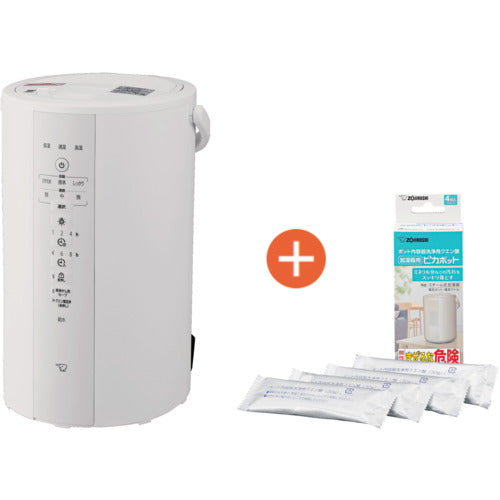 ZOJIRUSHI 【期間限定キャンペーン】 スチーム式加湿器 長時間タイプ ホワイト+加湿器洗浄用クエン酸セット