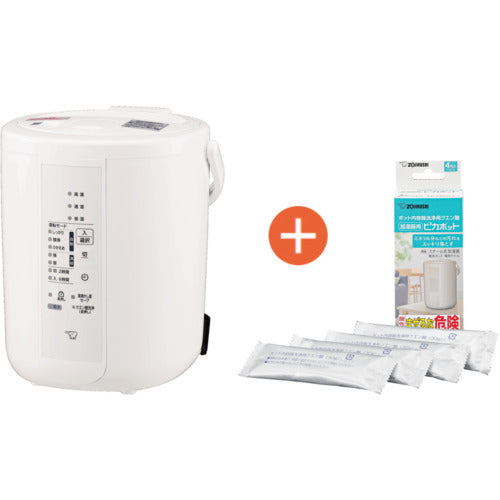 ZOJIRUSHI 【期間限定キャンペーン】 スチーム式加湿器 ベーシックタイプ ホワイト+加湿器洗浄用クエン酸セット